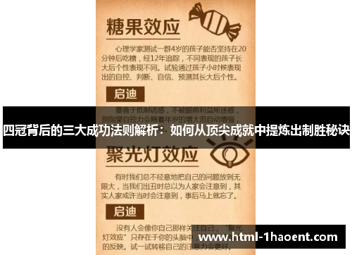 四冠背后的三大成功法则解析：如何从顶尖成就中提炼出制胜秘诀