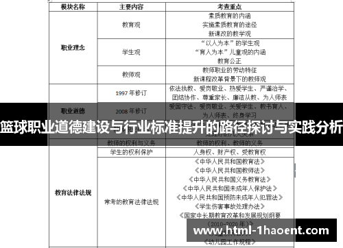 篮球职业道德建设与行业标准提升的路径探讨与实践分析