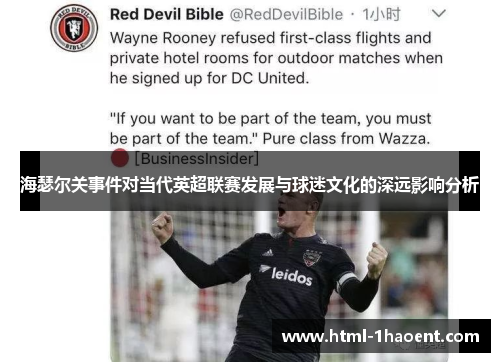 海瑟尔关事件对当代英超联赛发展与球迷文化的深远影响分析 海瑟尔关事件对当代英超联赛发展与球迷文化的深远影响分析